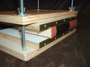 press brass boards edged equipment binding bookbinding making affordable bookpress